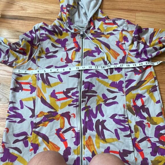 Logo by Lori Goldstein lounge multi print and color full zip jacket size XL - Picture 5 of 7